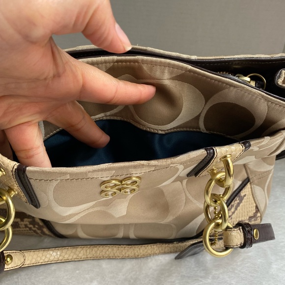 Coach Colette Sateen Carryall Pale/khaki/natural Bag - Picture 3 of 16
